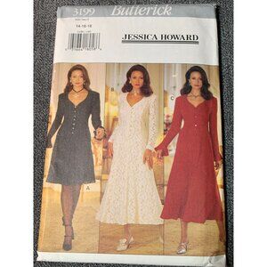 Butterick 3199 Jessica Howard Dress Sewing Pattern Size 14-16-18 Tall - uncut